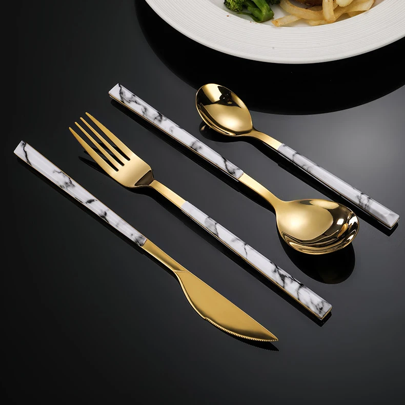 

Stainless Steel Cutlery Set Luxury Cutlery Set Kitchen Tableware Dinner Tableware Creative Mirror Polished Fork Spoon Knife Set