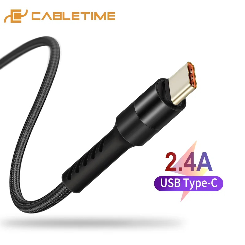 USB кабель CABLETIME с разъемом Type C длина 1м|Кабели для мобильных телефонов| |