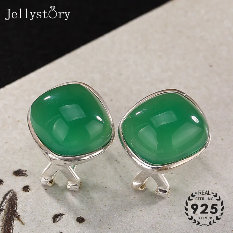 Jellystory Винтажные серьги для женщин 925 серебро ювелирные изделия с геометрической