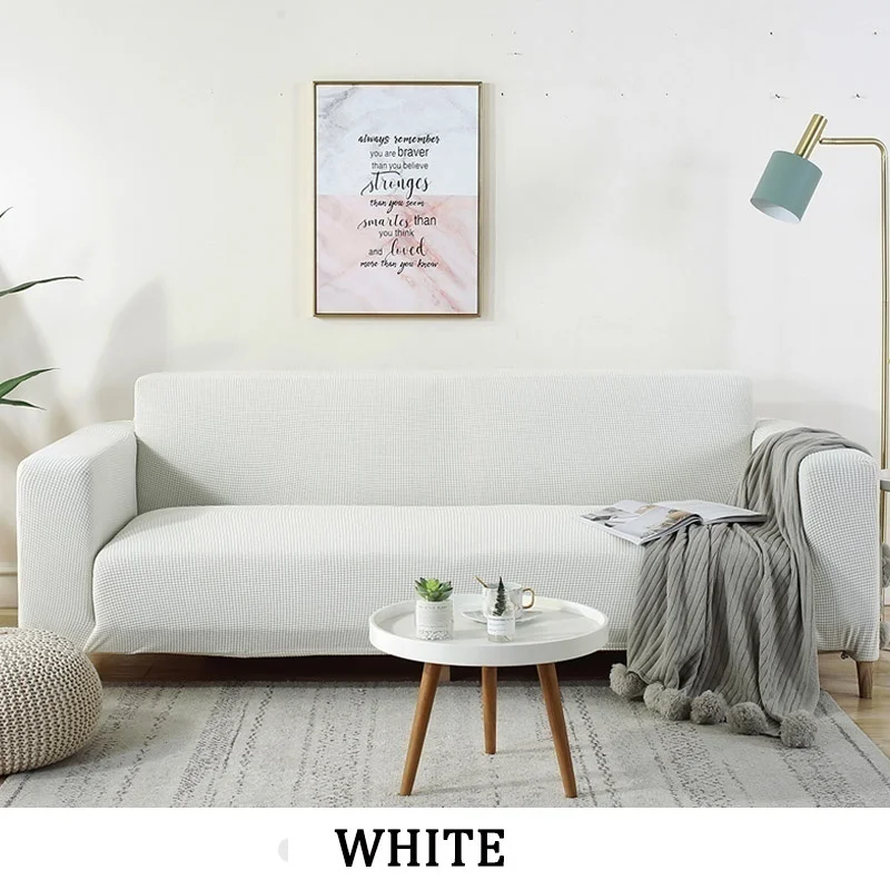 Однотонный эластичный чехол для дивана в форме L секционный угловой шезлонг