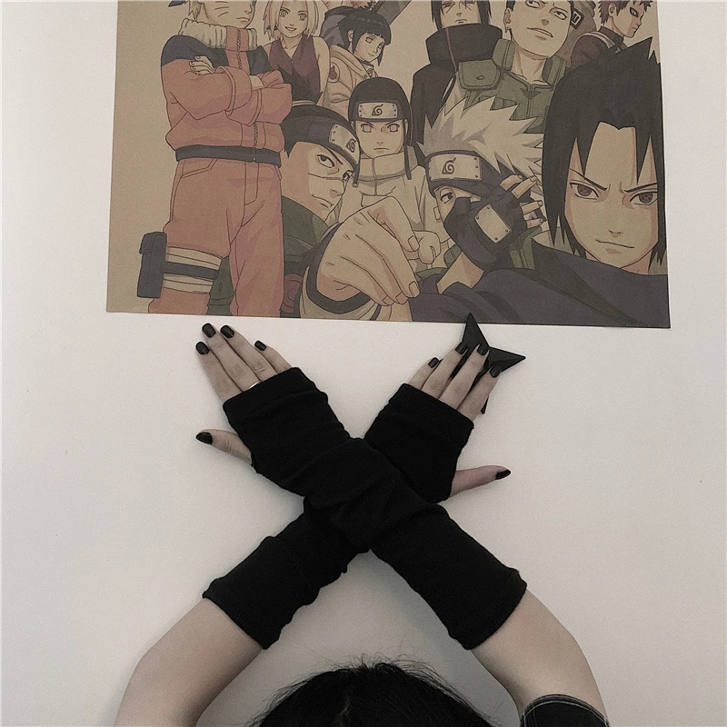 Перчатки унисекс без пальцев в готическом стиле стрейчевые панк черные 2021 |