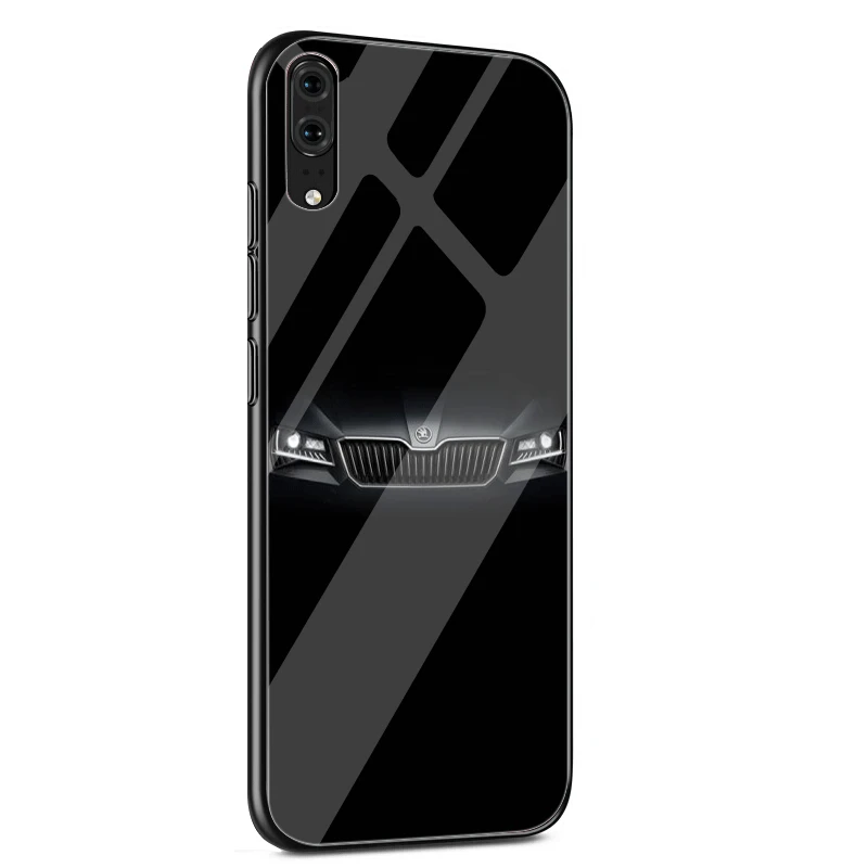 Чехол для мобильного телефона huawei P30 P20 P10 Honor 10 8X Y6 Y9 mate 20 Lite Pro P Smart Cover для автомобиля Skoda Logo Shell