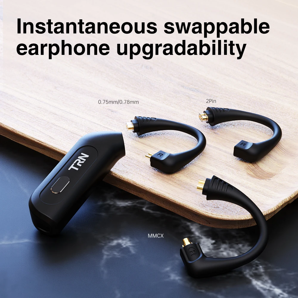 TRN BT30 TWS беспроводной 5 2 Bluetooth модуль кабеля обновления Qualcomm гарнитура APTX Earhook 2PIN MMCX