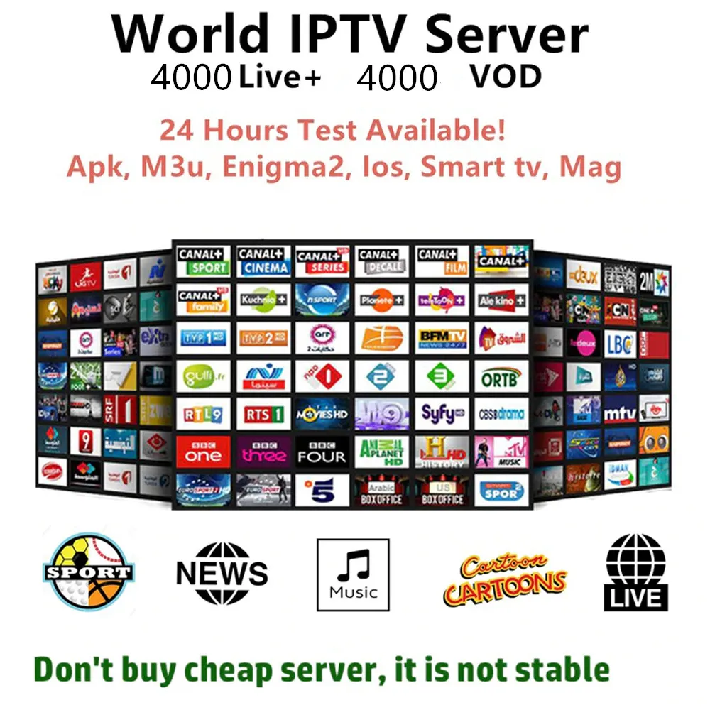 HD World IPTV+ 9000 Live 9000 VOD 4 K hd-канал лучший для Европы арабский Азиатский Африка латино Америка глобальная IPTV подписка