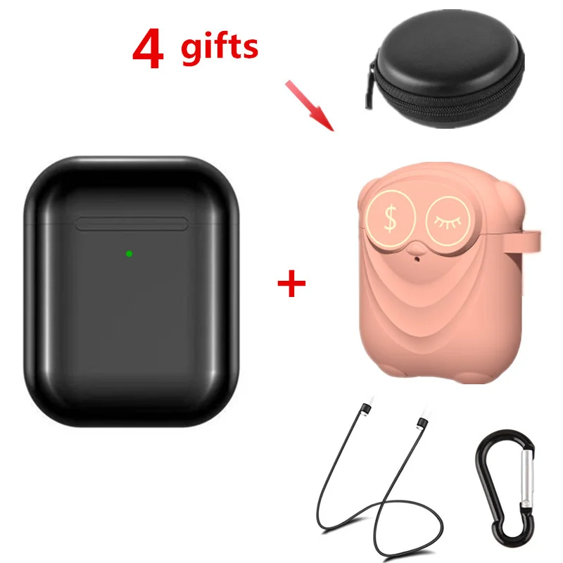 8 black add gifts I200 tws Aire2 Bluetooth наушники PK W1 H1 датчик Tap управление беспроводной зарядки наушники PK i10 i10tws i12 i30 i60 i80 i100 TWS - Цвет: 8 black add gifts