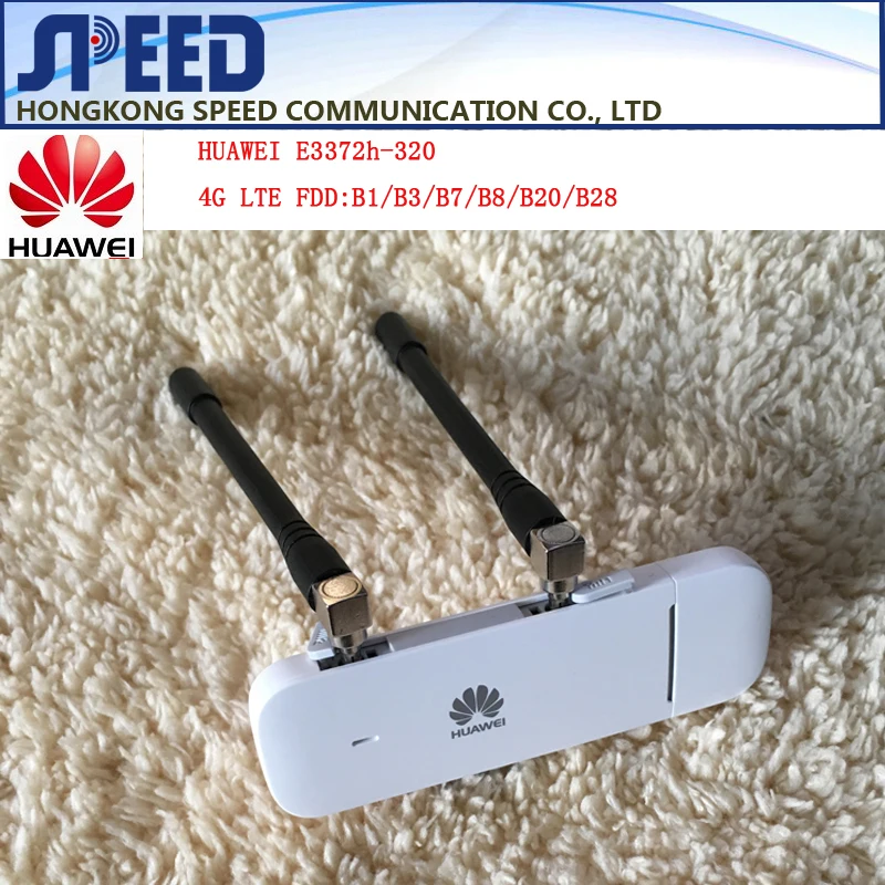 

HUAWEI E3372 E3372h-320 150Mbps 4G LTE USB Modem Dual Antenna Port Support All Band with CRC9antenna