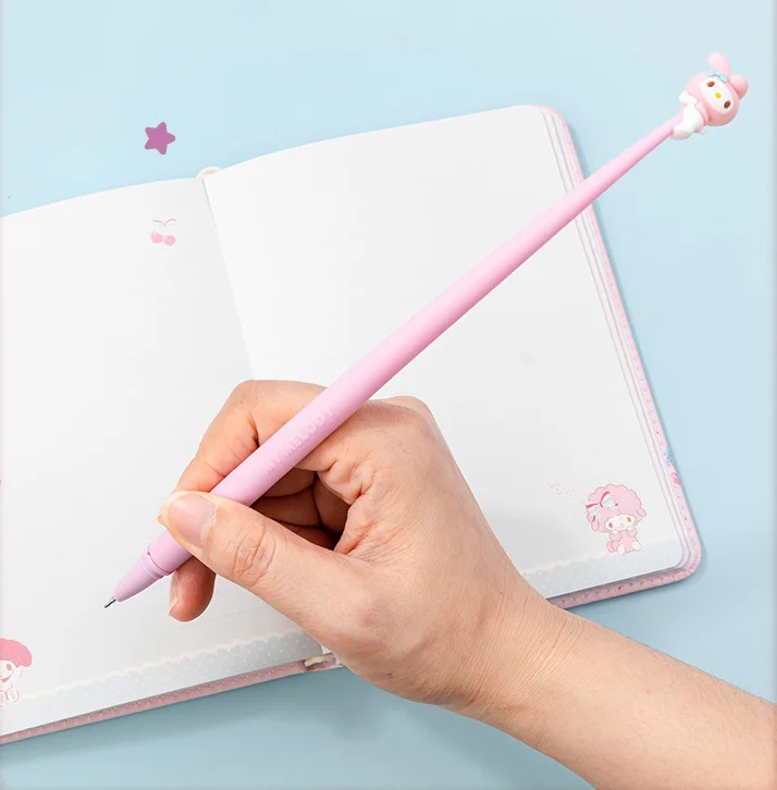 

1PC Pink Cartoon Black Ink Swing Gel Pens for Journaling Gift For Girls Drawing Writing School Stationary Office Supplies