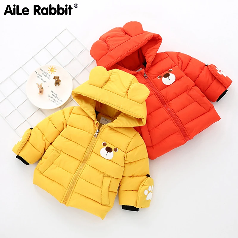 2019 зимняя куртка для мальчиков пуховик с рисунком медведя детская одежда