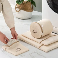 beige and white laundry bag 6 common sizes for bra underwear winter coats bed sheets double layer thick embroidery washing bags