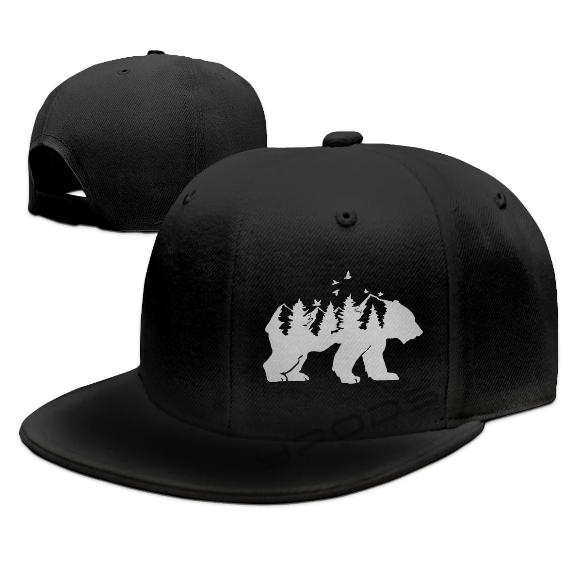 

Forest Bear Band Logo Hip Hop Street Dance Snapback Hat for Men Women Adult Outdoor Casual Sun Baseball Cap