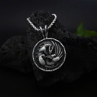 jewelry for women 2021 round dragon necklace pterodactyl pendant mens nordic amulet sweater chain mens necklace