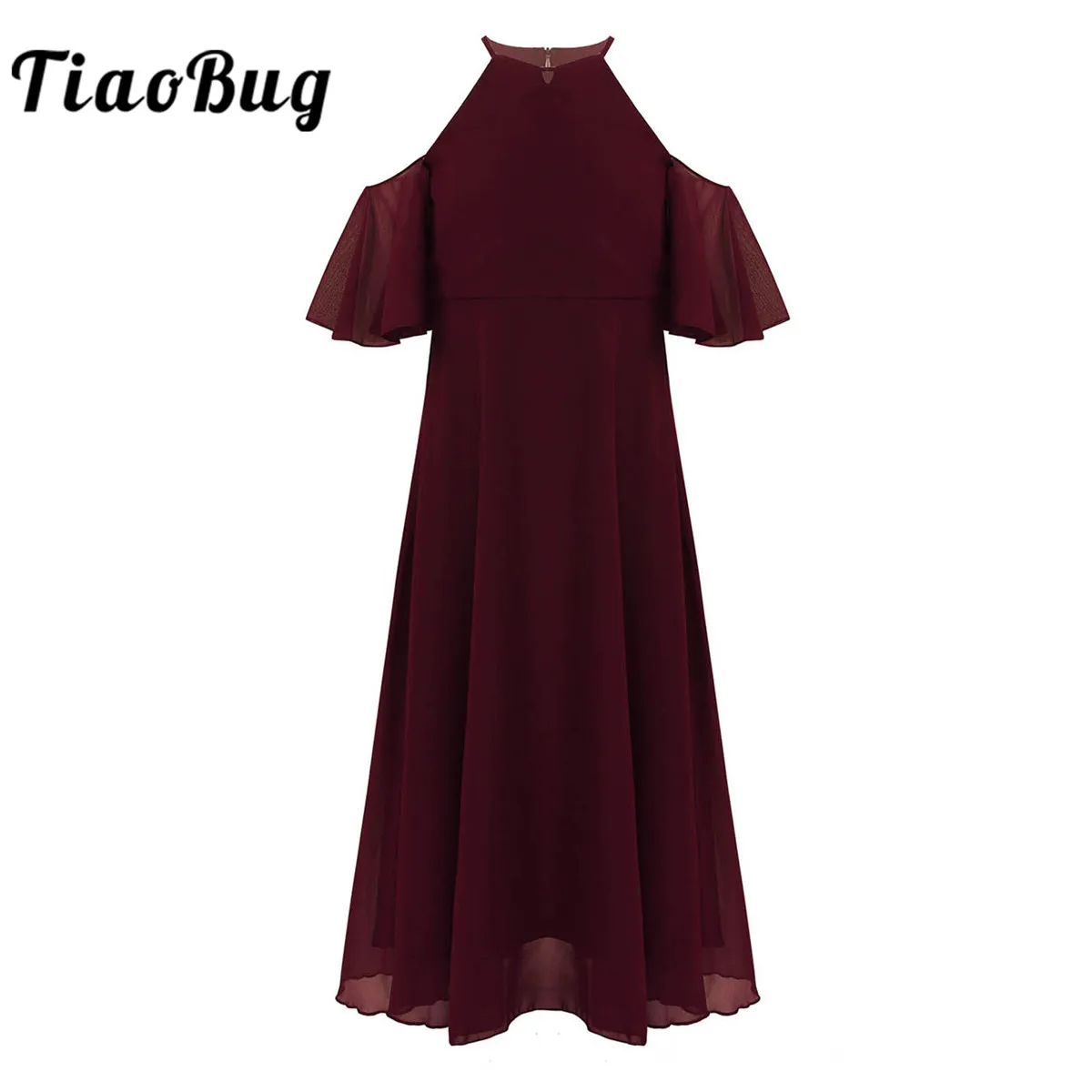 

Kids Dresses for Girl Off Shoulder Chiffon Dress Elegant Princess Flower Girl Dress Wedding Party Evening Children Summer Dress