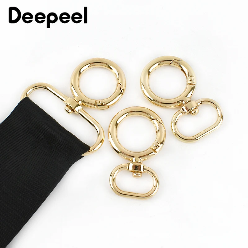 4/10 шт. Deepeel 15-38 мм металлическое кольцо Пряжка для сумки ремешок защелка крючок