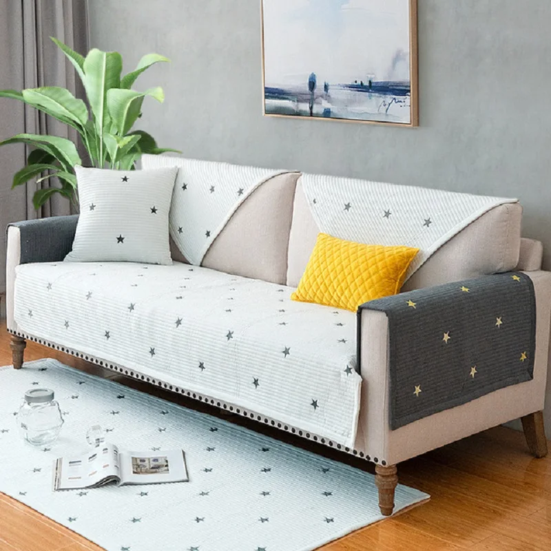 Sofa Covers Couch Four Season Universal Cushion Towel Cotton Slipcover Cover Armrests 1/2/3/4-seater For Living Room | Дом и сад