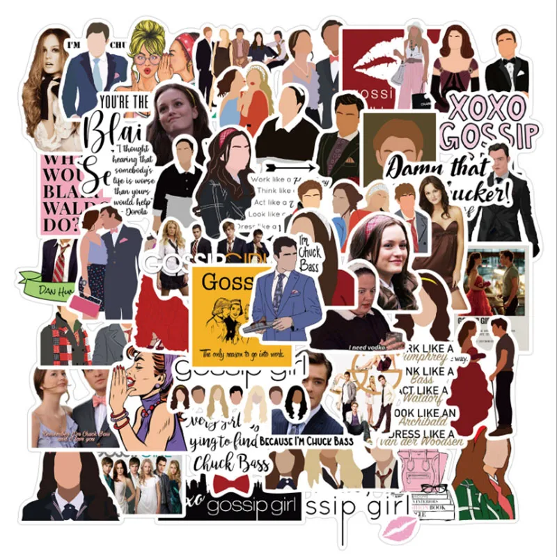 

10/30/50Pcs/Set US drama Gossip Girl For Snowboard Laptop Luggage Fridge Car- Styling Vinyl Decal Home Decor Stickers