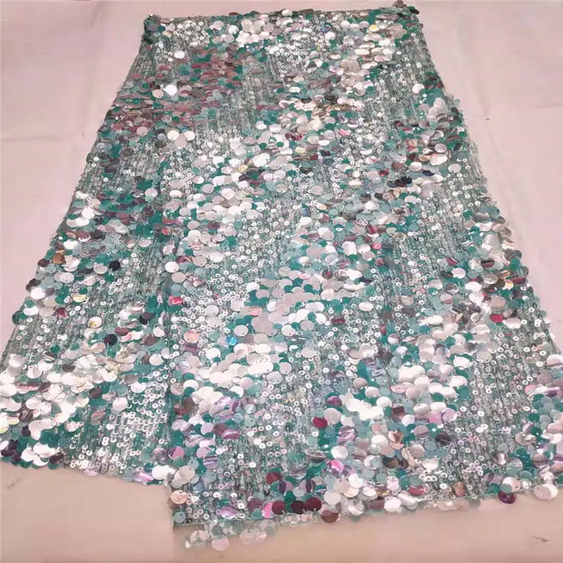 African Sequins Lace Fabric 2019 Embroidered Nigerian Net Laces Bridal High Quality French Tulle 5yards 703 | Дом и сад