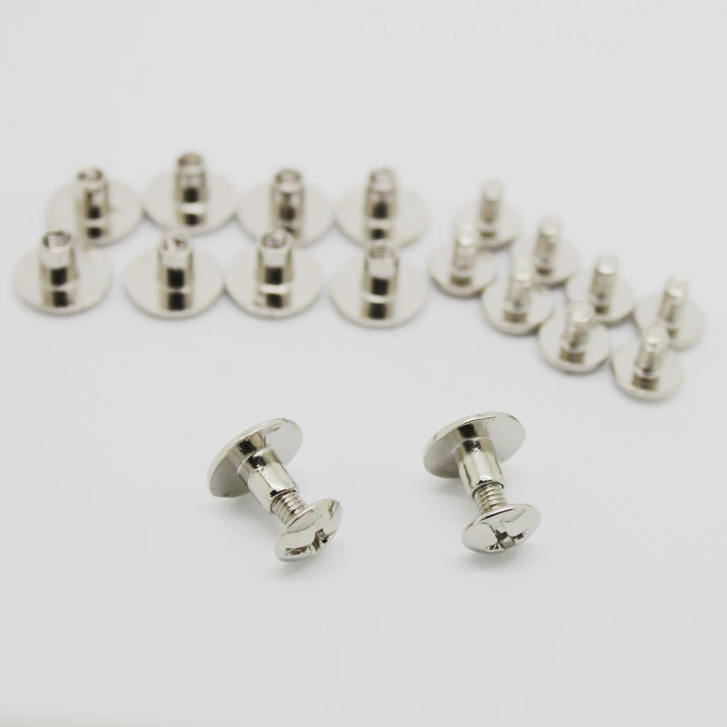 10 шт. серебряный круглый головной гвоздь шпильки для шурупов DIY кожаная сумка