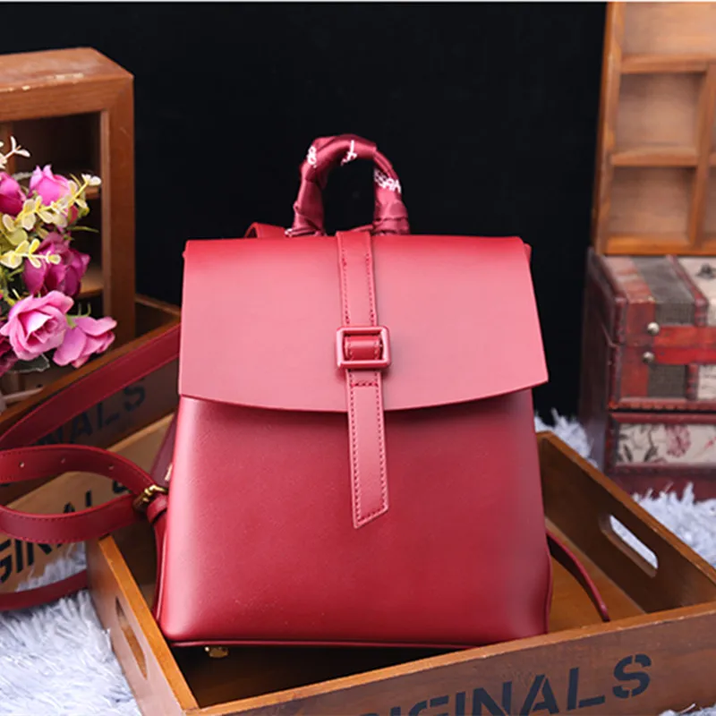 

Genuine Leather Backpack 2021 New Fashion Simple and Versatile Soft Leather Large-capacity Shoulder School Bag Sac A Main Femme