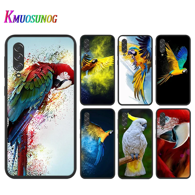 Милый чехол для телефона с птицами в виде попугаев Samsung Galaxy A42 A51 A90 5G UW A80 A70 A60 A50 A40