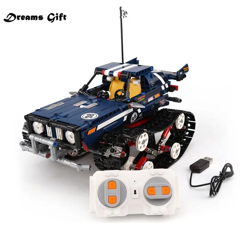 Радиоуправляемый автомобиль гусеничный гоночный гонщик с дистанционным