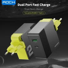 ROCK PD Charger 30W USB Type C Fast Charger For iPhone 13 12 X Macbook Phone QC3.0 USB C Quick Charge 4.0 3.0 QC Fast USB Socket