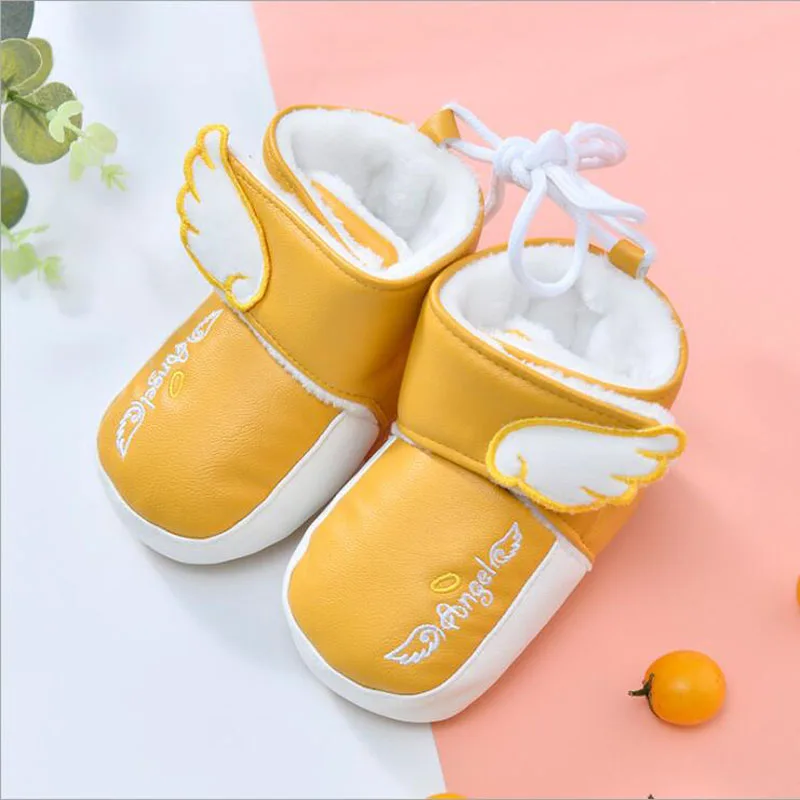 

2021 Winter Baby Shoes Soft Sole Plush Thick Warm First Walkers Anti-Slip Baby Boys Girls Snow Boots Newborn Shoes Zapatos Bebe
