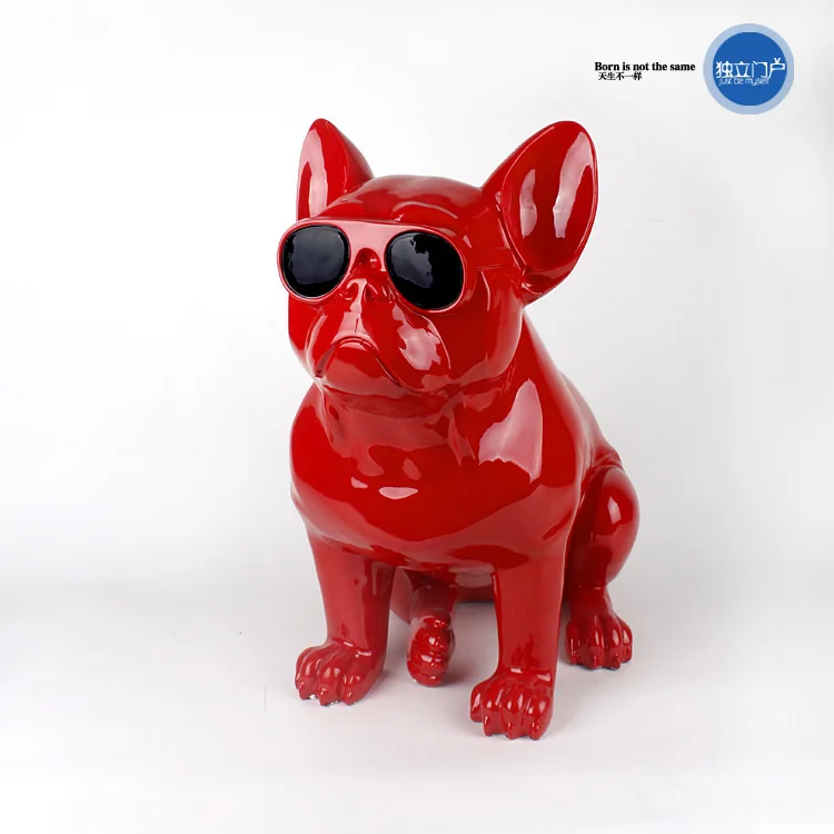 

MODERN PERSONALITY CREATIVE RESIN BULLDOG DOG SCULPTURE HOME DECORATION ACCESSORIES PARLOR DOG ORNAMENT RESIN ANIMAL STATUE GIFT