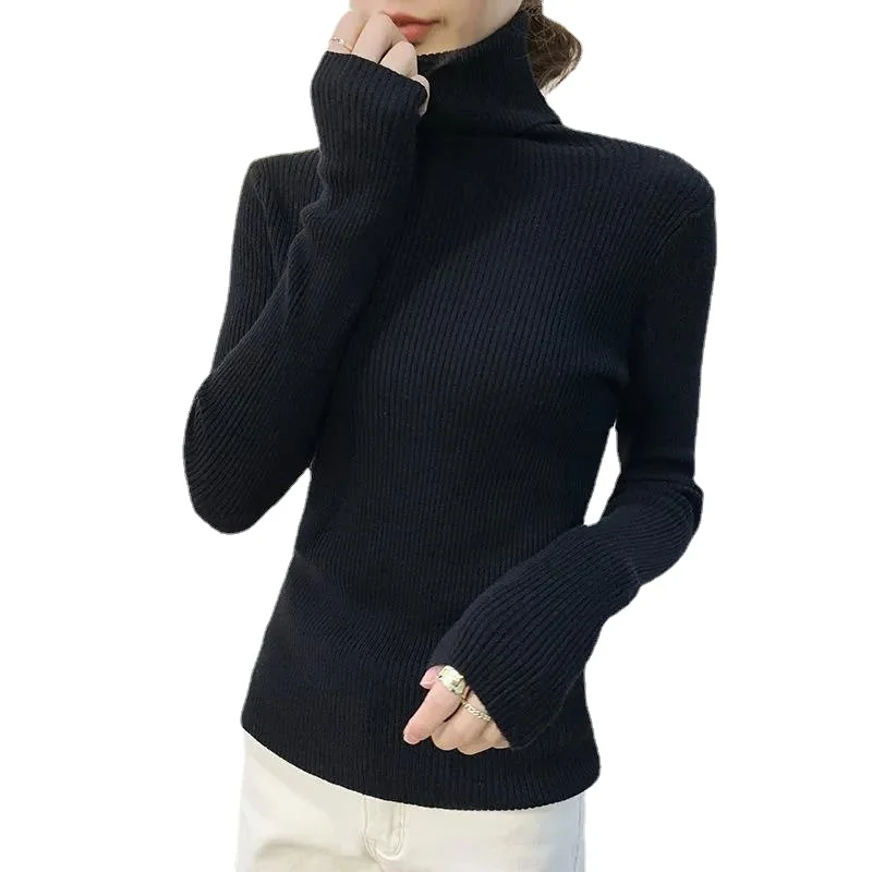 Женский новый осенне-зимний пуловер с длинным рукавом подходящий ко всему