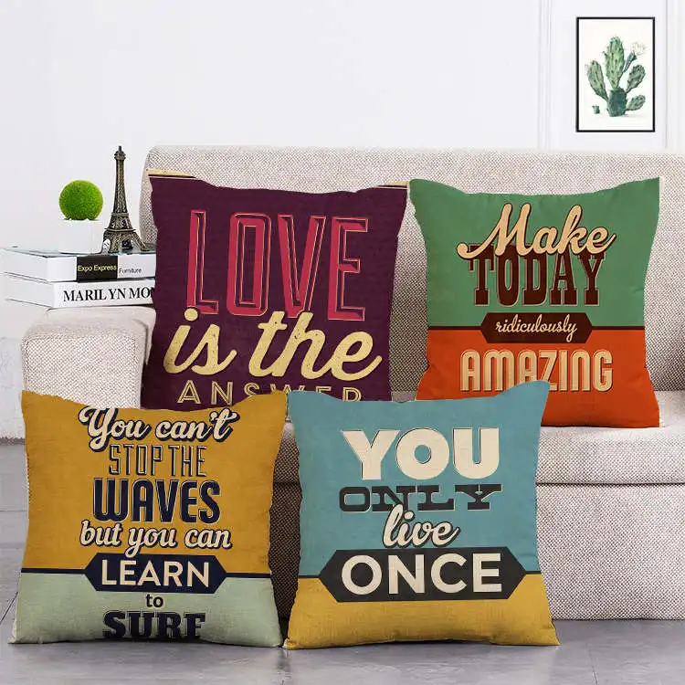 

45*45cm make today ridiculously amazing print Cushion Cover Linen Throw Pillow Car Home Decoration Decorative PillowcaseT401