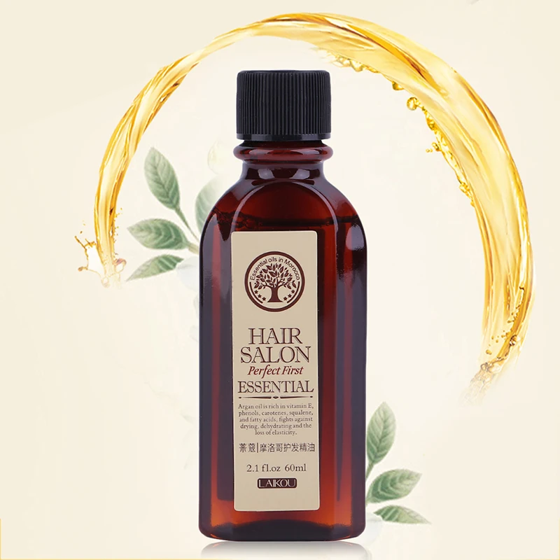 

60ml Morocco Hair Care Essential Oil Argan Nut Oil Nourish Scalp Repair Dry Damage Hair Treatment Glycerol Increase Shine TSLM1