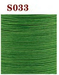 S033 green Отличное качество 0,6 мм кожаный вощенный шнур нить полиэстер круглый воск нить 80 м длинный - Цвет: S033 green