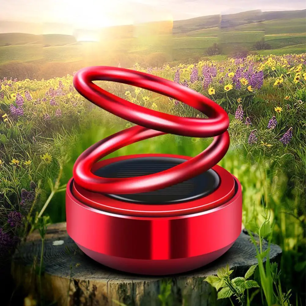 

Double Ring Suspension Solar Auto Rotating Air Freshener Flavoring 3 Car Aromatherapy Decoration Color Interior Y0m1