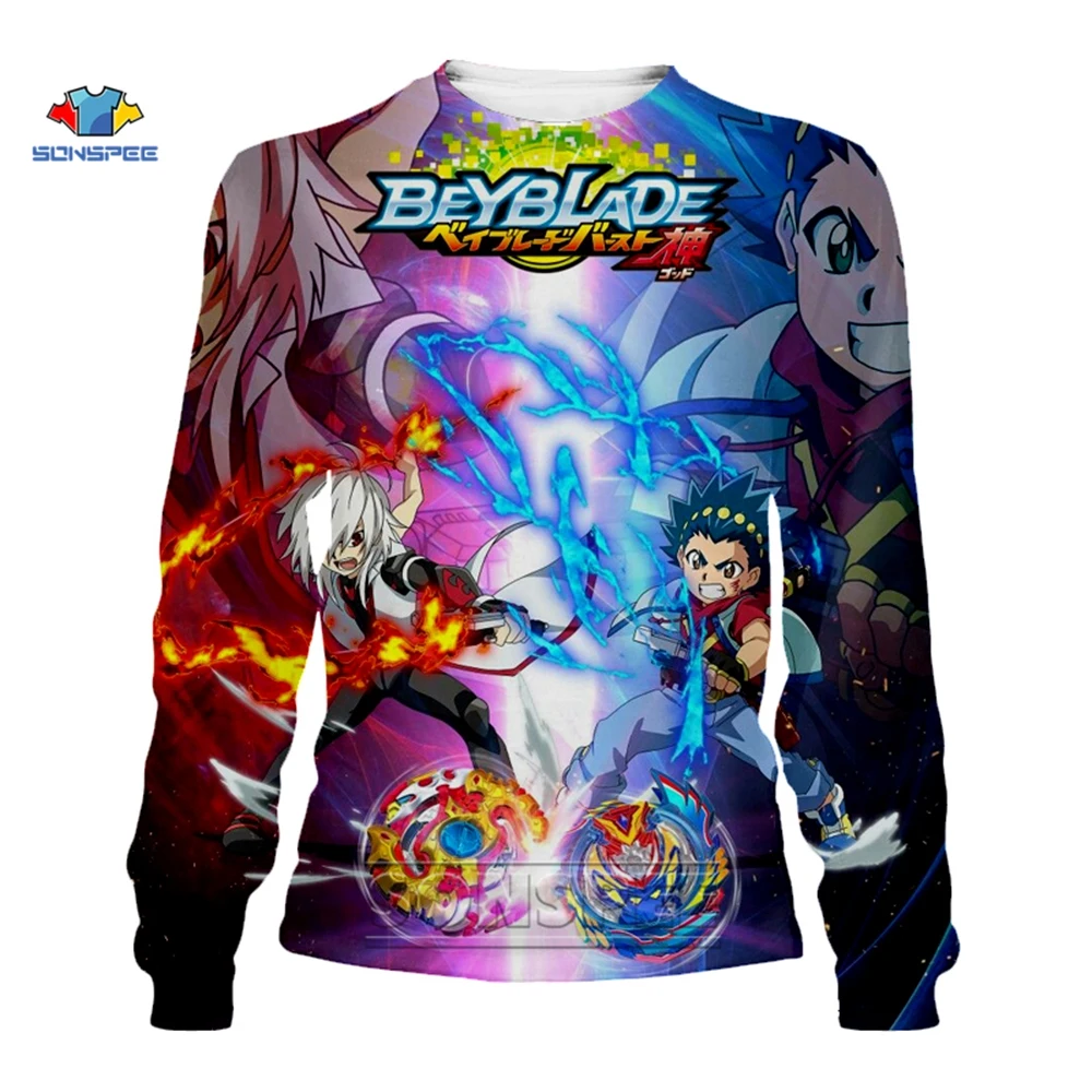 SONSPEE Beyblade Burst толстовка посвященная теме эволюции 3D печать Harajuku мультфильм 2020