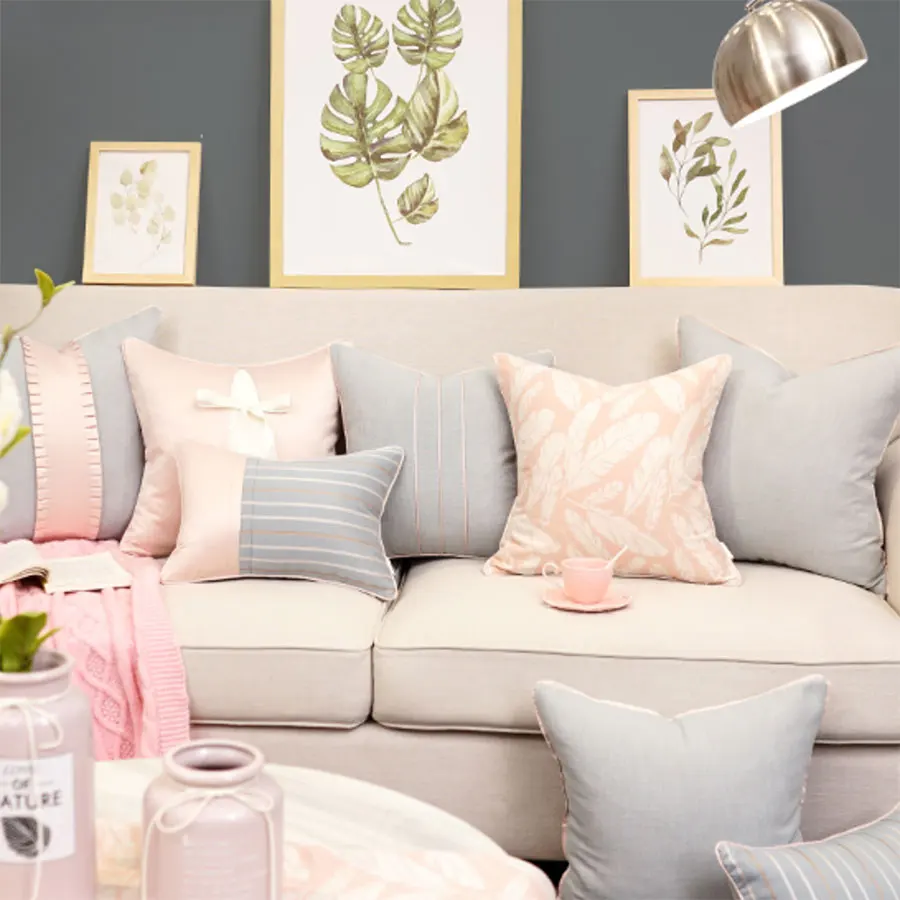 Романтическая розовая синяя подушка для принцессы/Чехол almofadas однотонная