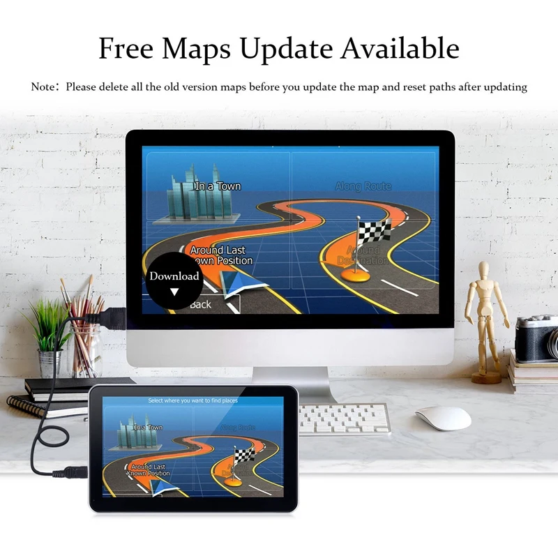 7-дюймовый пресс-экран GPS навигация TFT ЖК-дисплей универсальный портативный