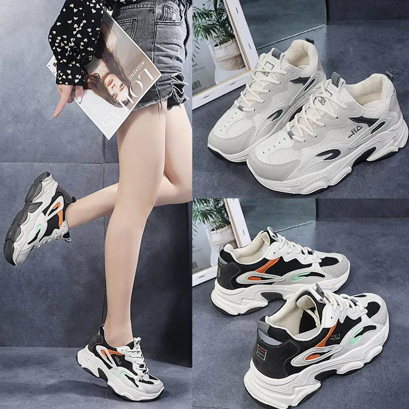 Женские кроссовки на платформе и танкетке Модная повседневная спортивная обувь