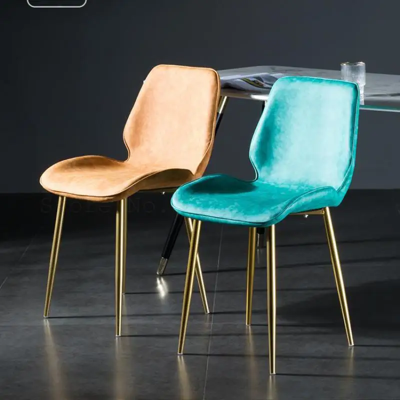 Обеденный стул в скандинавском стиле постмодерн роскошный кожаный мягкий