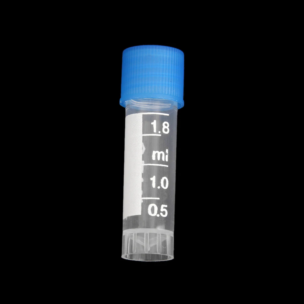 

10pcs 1.8ml Plastic Graduated Cryovial Test Tube Sample W/ Screw Cap