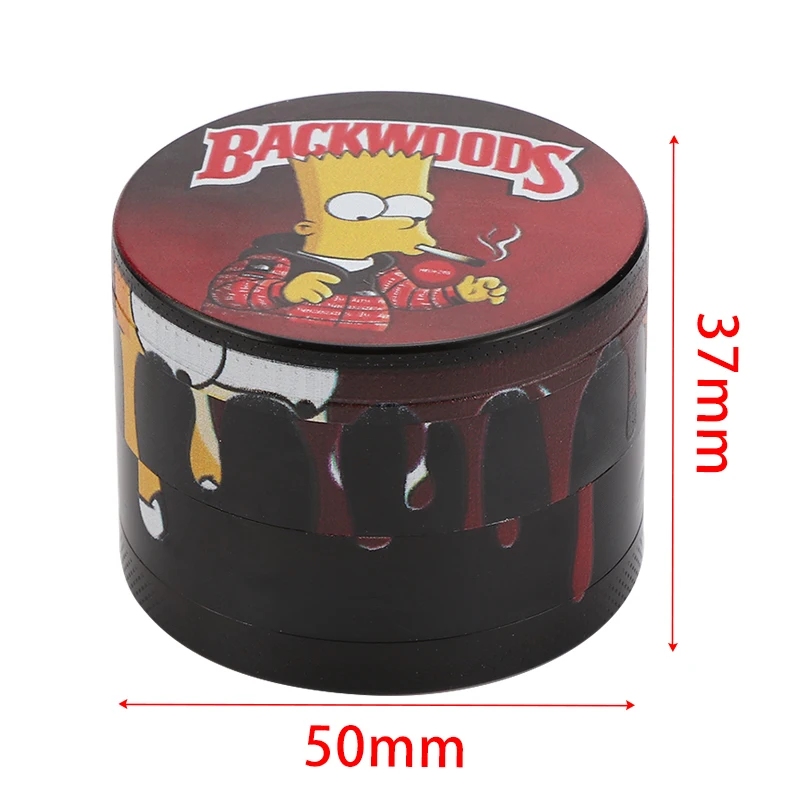 

New Herb Grinder 50mm 4 Pieces Metal Smoking Accessories Tobacco Grinder Crusher Zinc Alloy
