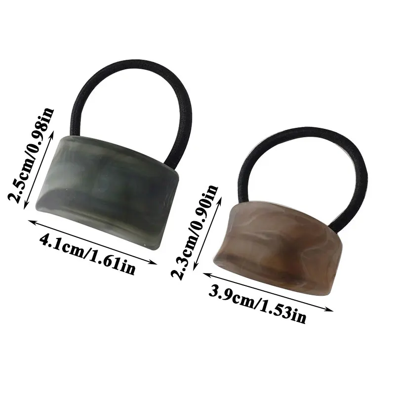 Резинка для волос с матовой текстурой древесины геометрические эластичные