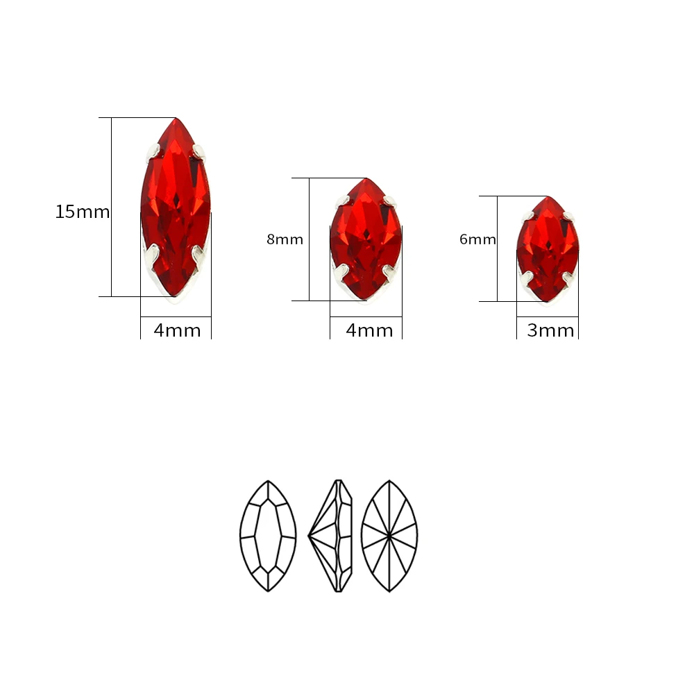 Красочные лошадиный глаз с серебряной оправе в виде когтя головастой формы из