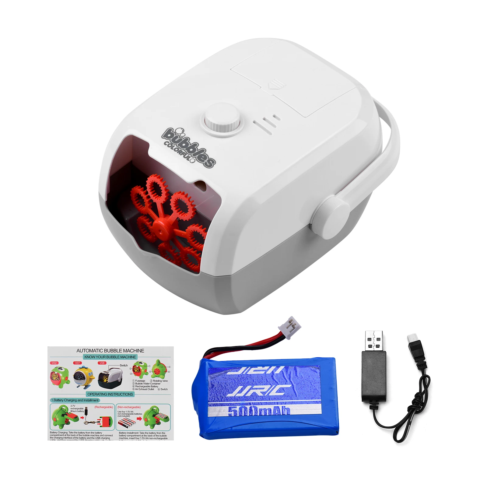 

ammoon Automatic Bubble Blower Bubble Maker Bubble Blowing at One Press Portable Plug-in Rechargeable for Party