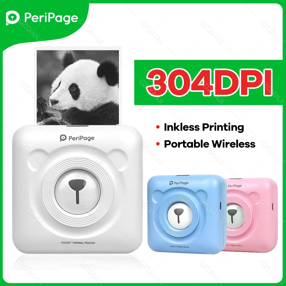 

Peripage A6 304DPI Mini Label Photo Printer Picture Receipt Bluetooth Wireless Phone Sticker Printer Portable Thermal Printer