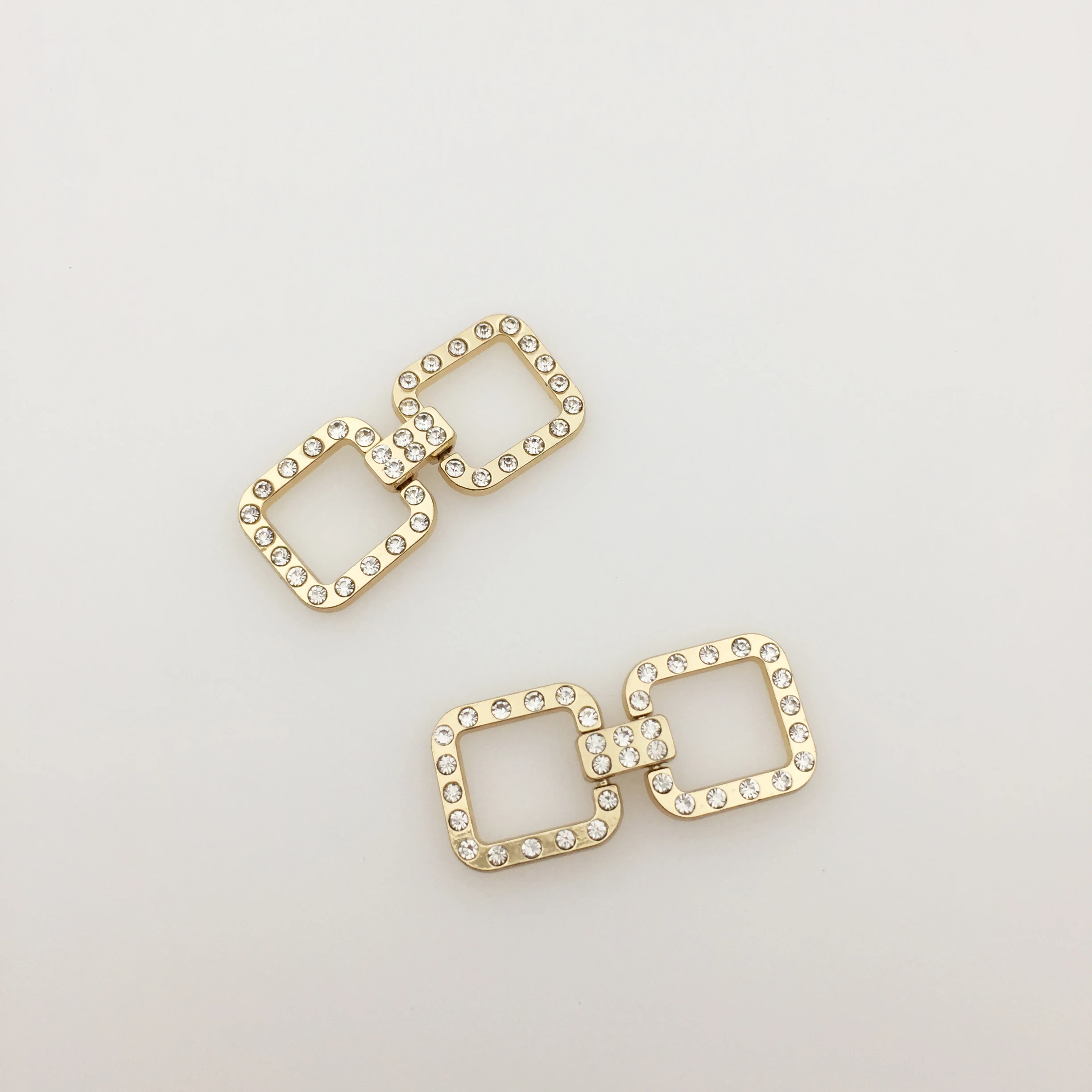 8 шт./лот разъемы для бикини металлический сплав квадратный разъем со стразами