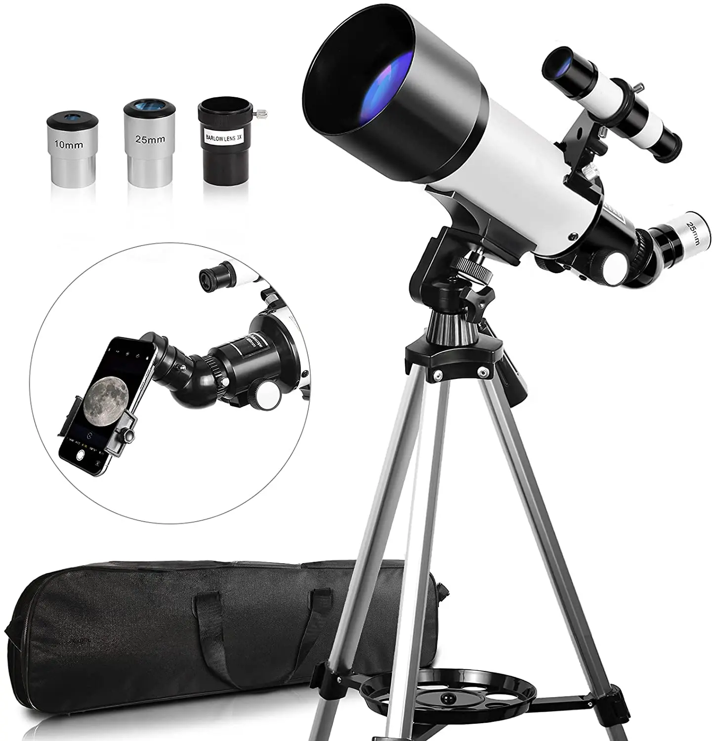 

Professional Astronomical Telescope for Space Monocular 70mm Aperture 400mm Focal Length Powerful Binoculars With Tripod