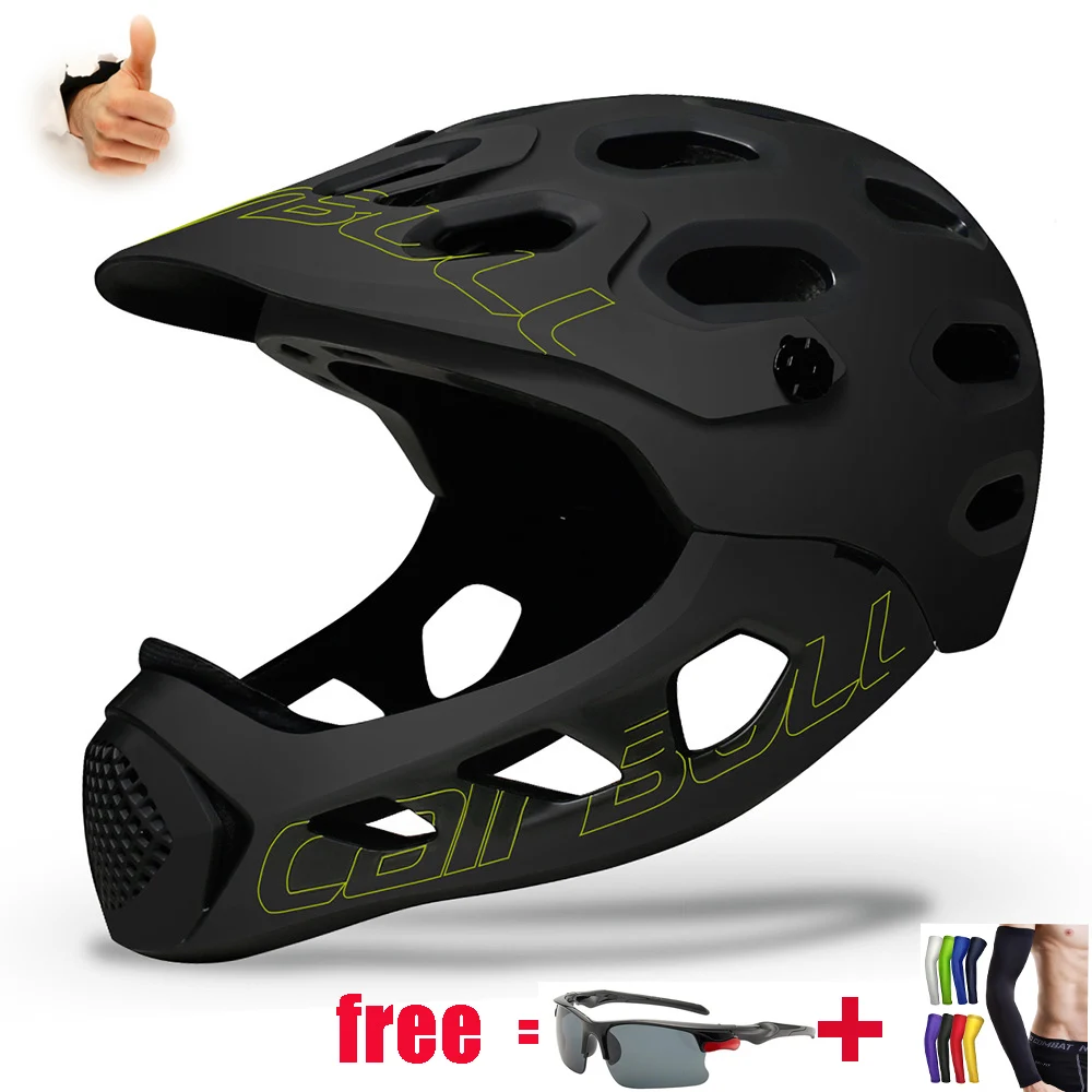 Cairbull Adult Full Face Bicycle Helmet Mountain Bike Helmet Full Coverage Helmet Motorcycle DH Downhill Cycling Helmet