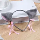 Кольца для волос с милыми кошачьими лисьими ушками, украшения для волос в стиле ночной вечеринки, клуба, аксессуары для волос для девочек, повязка на голову