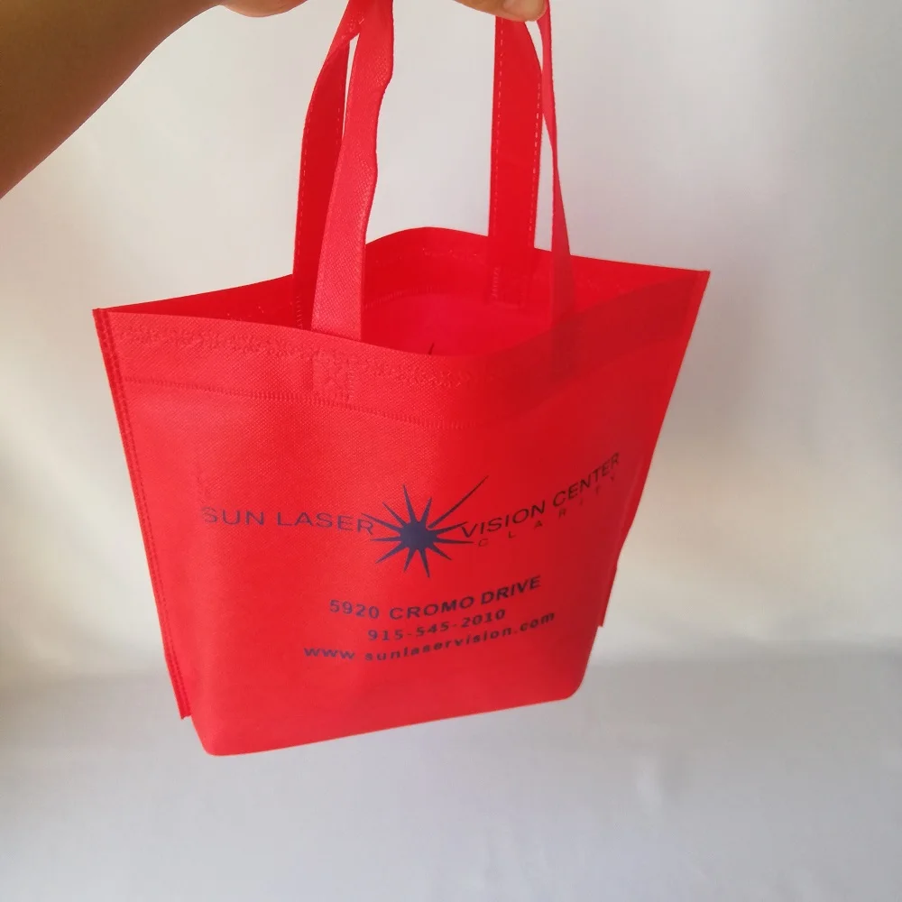 500 шт./лот переработанные складные нетканые сумки для покупок могут быть