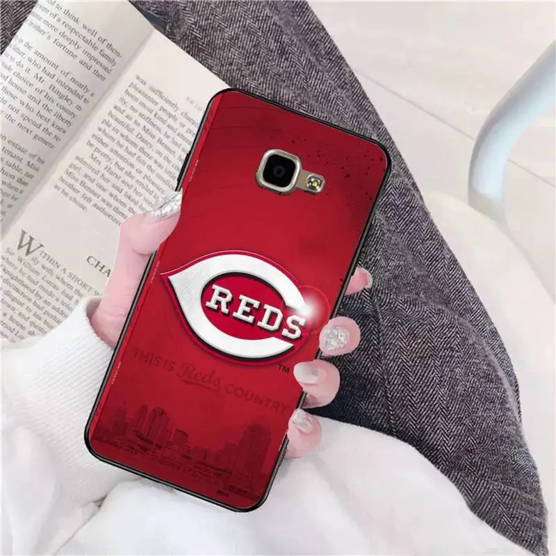 

0 Cincinnati Reds Black Soft Phone Case For Samsung A 9 10 20 30 40 M20 S 30 31 J5(2015) J5prime 6 7 Plus