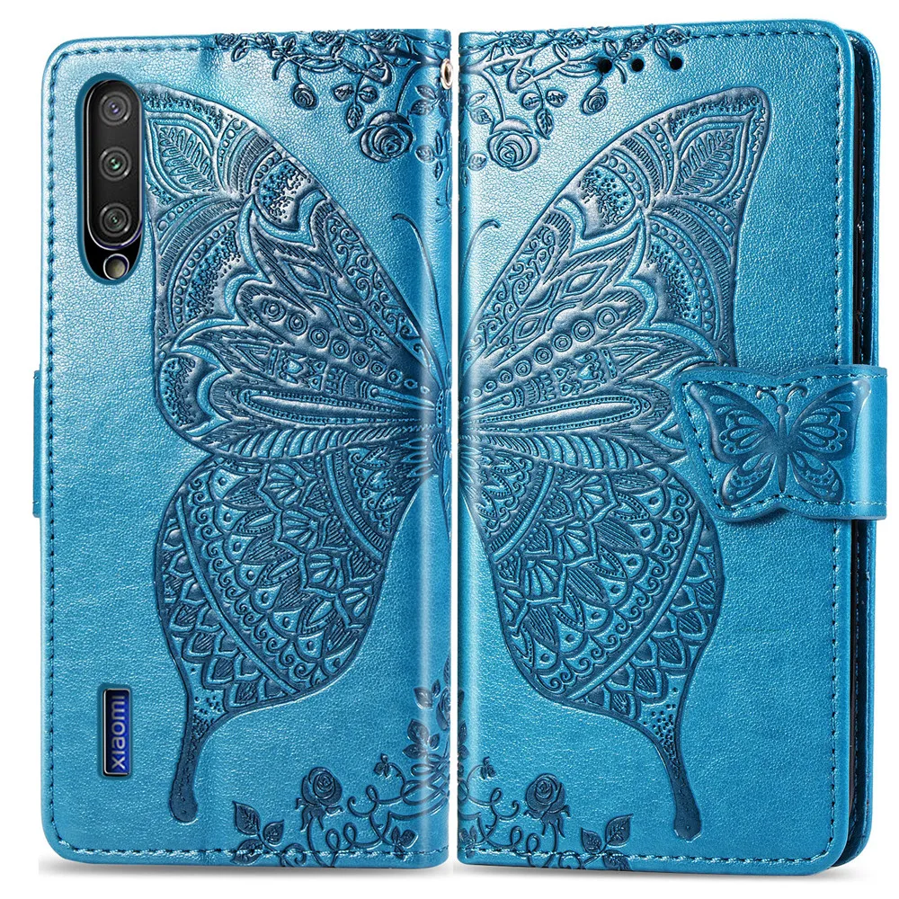 3D Бабочка узор Кожаный Бумажник откидной Чехол на для Xiaomi mi CC9 CC9e miCC9e A3 miA3 Lite Чехлы